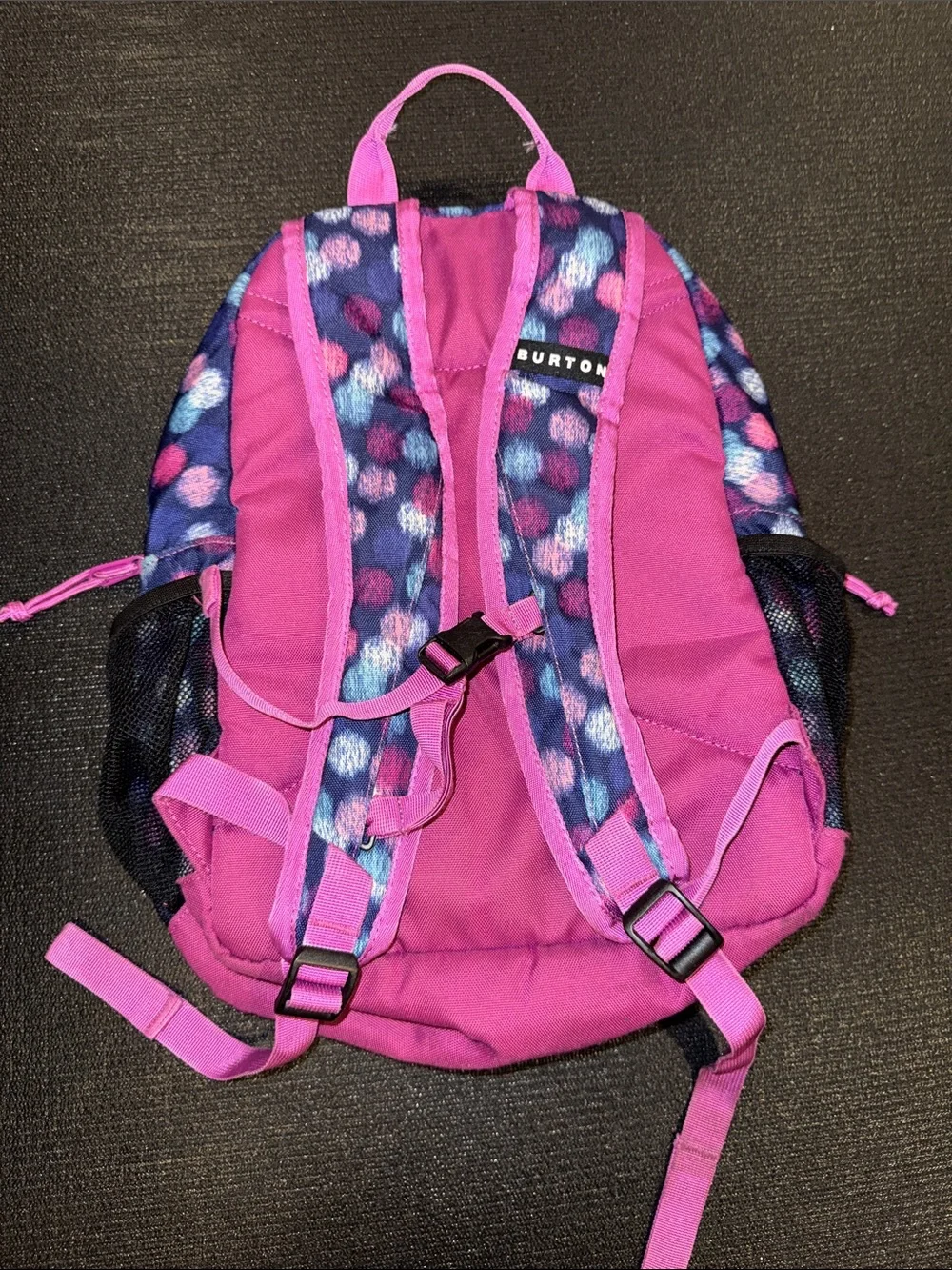 Burton Kids Pink & Navy Polka Dot Mini Backpack